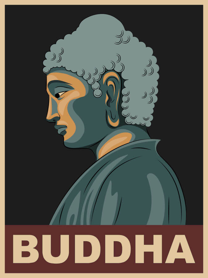 Buddha Philosophers Poster Winter Famous Prints - - Museo