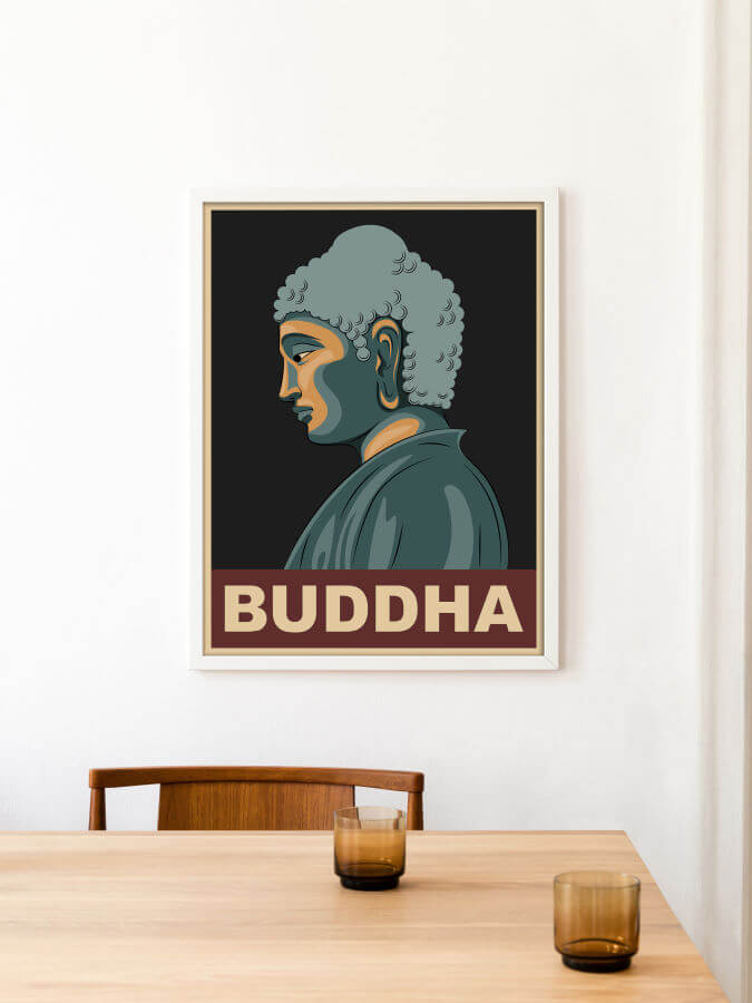 Prints Buddha - Famous Philosophers - Museo Winter Poster